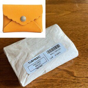 Portland Leather mini daisy wallet Turmeric NWT